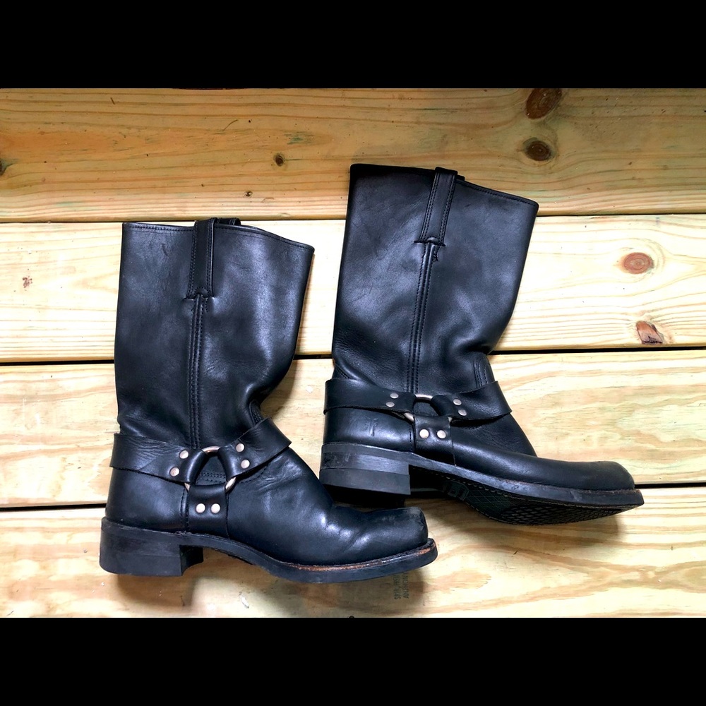 Frye western harness engineer biker boots